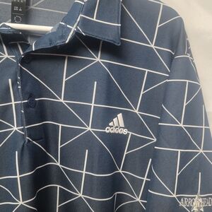 Adidas Men's Navy Geometric Polo